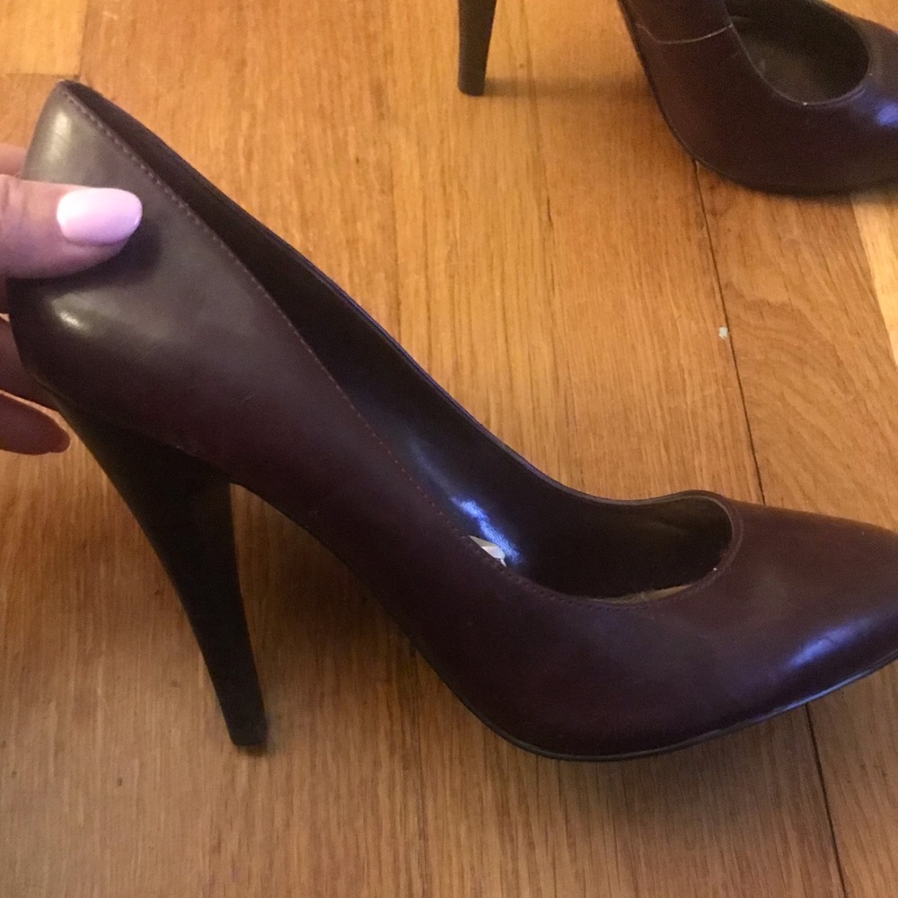 Deep purple pumps